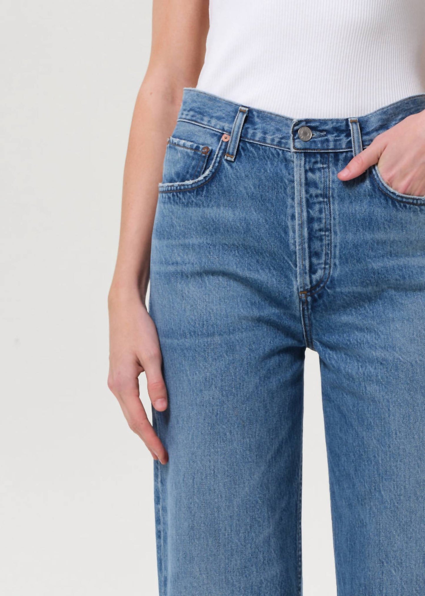 Agolde - Ren High Rise Wide Leg Jeans
