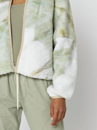 John Elliott - Patchwork Tie Dye Polar Fleece Zip Jacket
