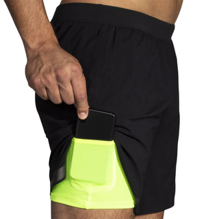 Brooks - Calções 2 em 1 Carbonite 7" para homem