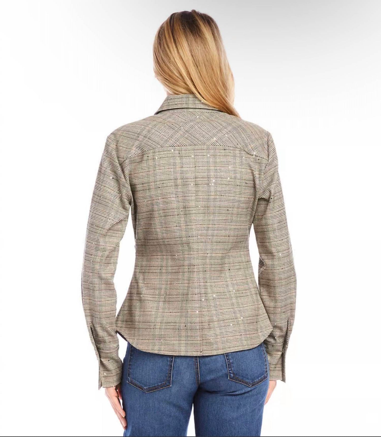Karen Kane - Sequin Side Pleat Shirt