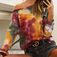 Bibi - Tie Dye Waffle Knit Top