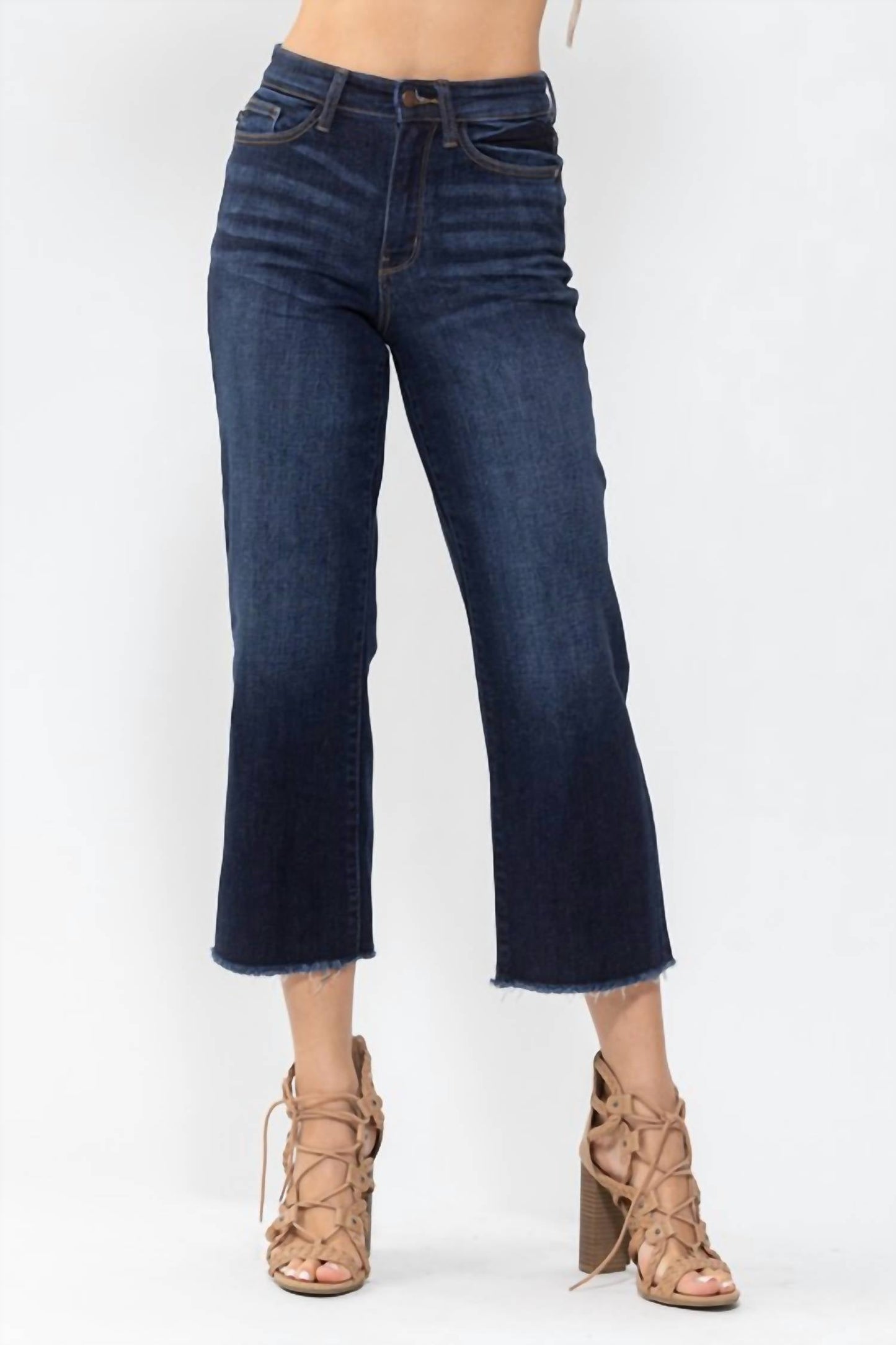 Judy Blue - High Waist Cropped Wide Leg