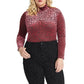 Rachel Rachel Roy Women s Plus Size Val Leopard Turtleneck Top Pink Size 1X