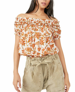 Free People - SUKI FLORAL OFF THE SHOULDER TOP