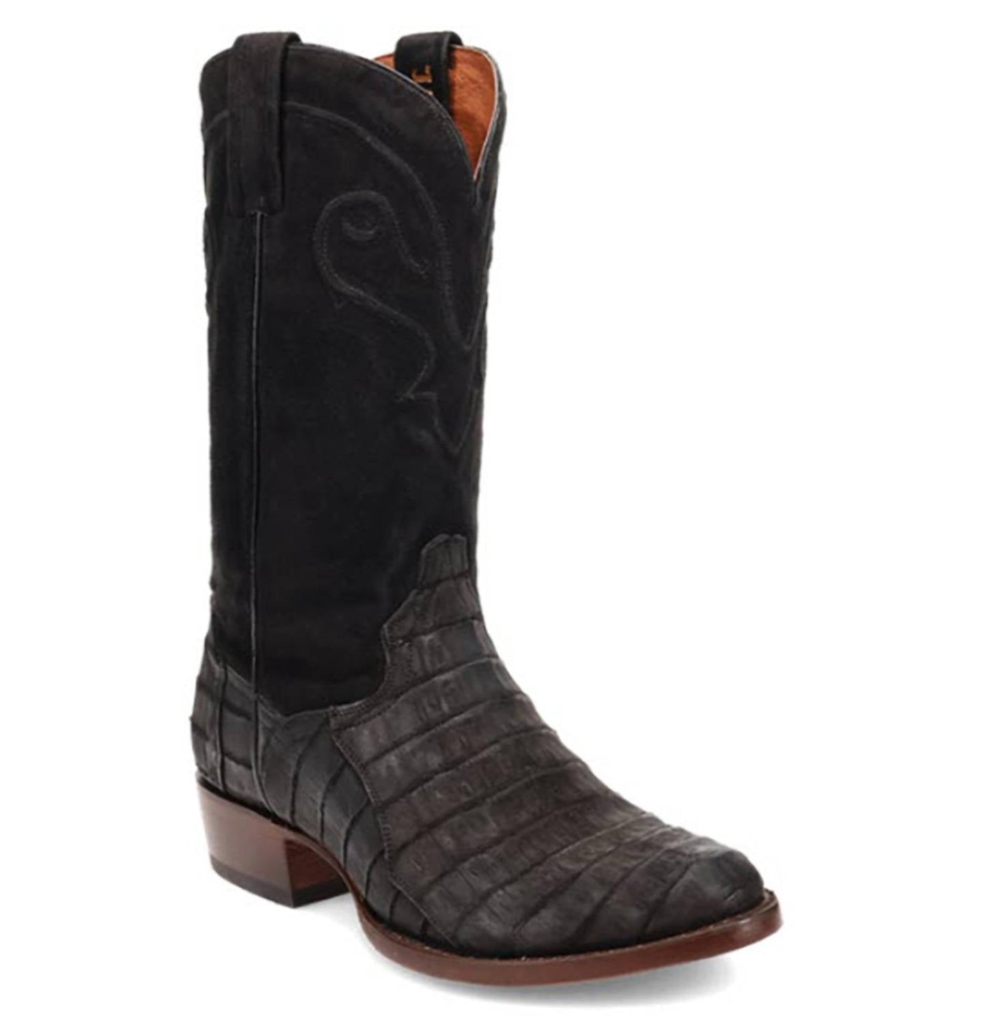 Dan Post. - Men's Alvis Sueded Caiman Exotic R-toe Western Boot