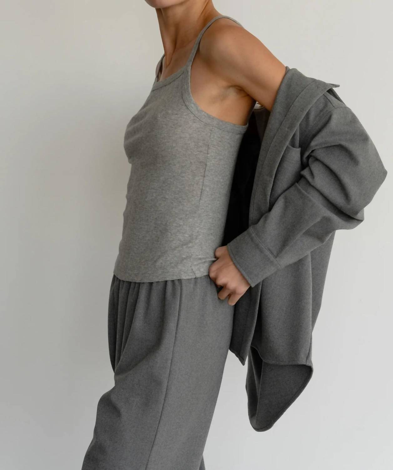Donni. - Pointelle Square Neck Tank Top