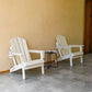 Folding Adirondack Chair with Dual Cup Holder - White