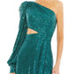 Ieena For Mac Duggal - Sequined One Shoulder Cut Out Gown