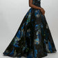 Amsale - Strapless Metallic Jacquard Ball Gown
