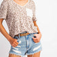 143 Story - Cheetah Pocket Top