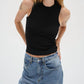Lna - Double Layer Lurex Rib Sleeveless Top