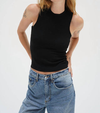 Lna - Double Layer Lurex Rib Sleeveless Top