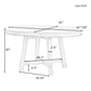 Gia Round Extendable Dining Table with 16" Leaf Wood