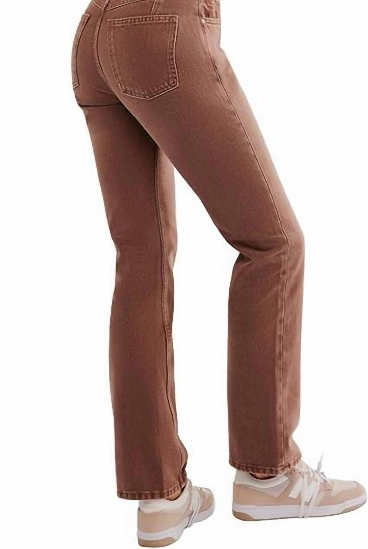 Free People - Xena High Rise Slim Straight Jeans