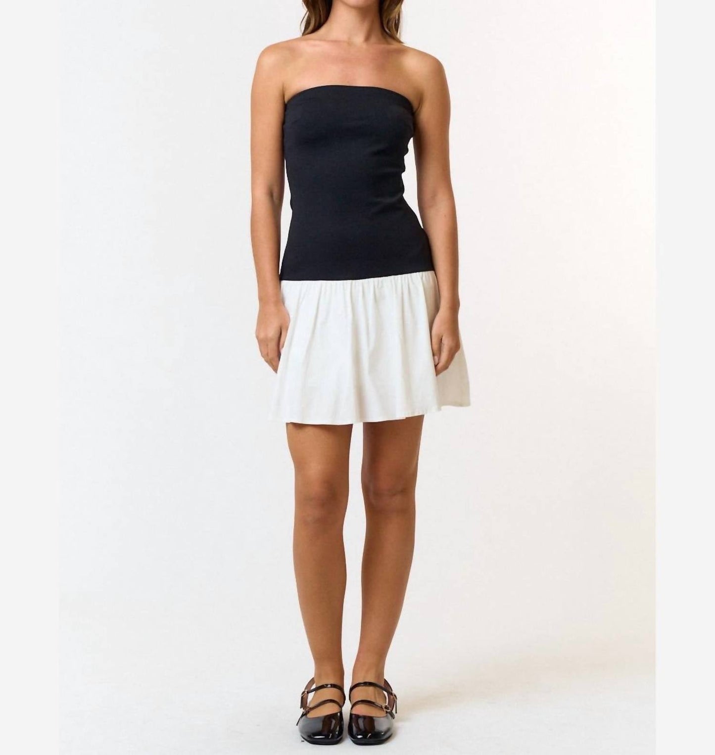 Blue Blush - Bandeau Flare Dress