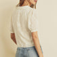 124 Voltaire - Sheer Button down with Puff Sleeve