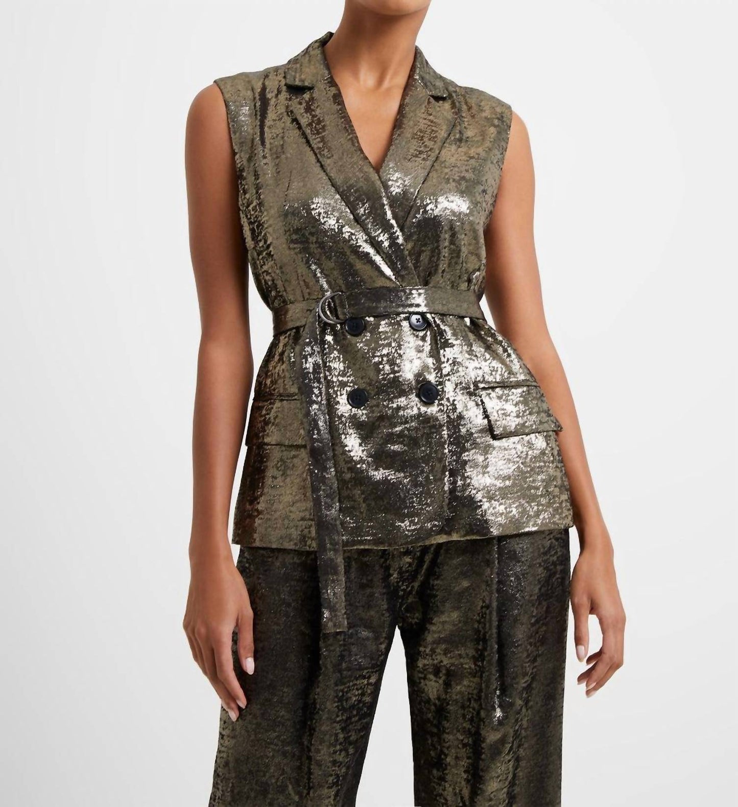 French Connection - ALARA MOLTEN SLEEVELESS GILET