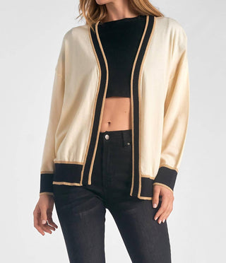 Elan - Cardigan com detalhes de borda