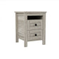 3-Pieces Bedroom Set Queen Size Farmhouse Platform Bed with Storage Headboard and Charging Station