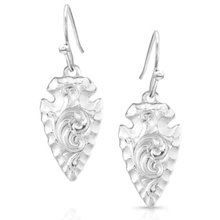 Montana Silversmiths - Women's Chiseled Arrowhead Earrings