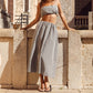 French Connection - Gingham Ruched Waist Midi Skirt