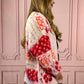 &Merci - Oversized Fuzzy Floral Cardigan