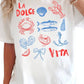 Hrt & Luv - La Dolce Vita Washed Graphic Tee