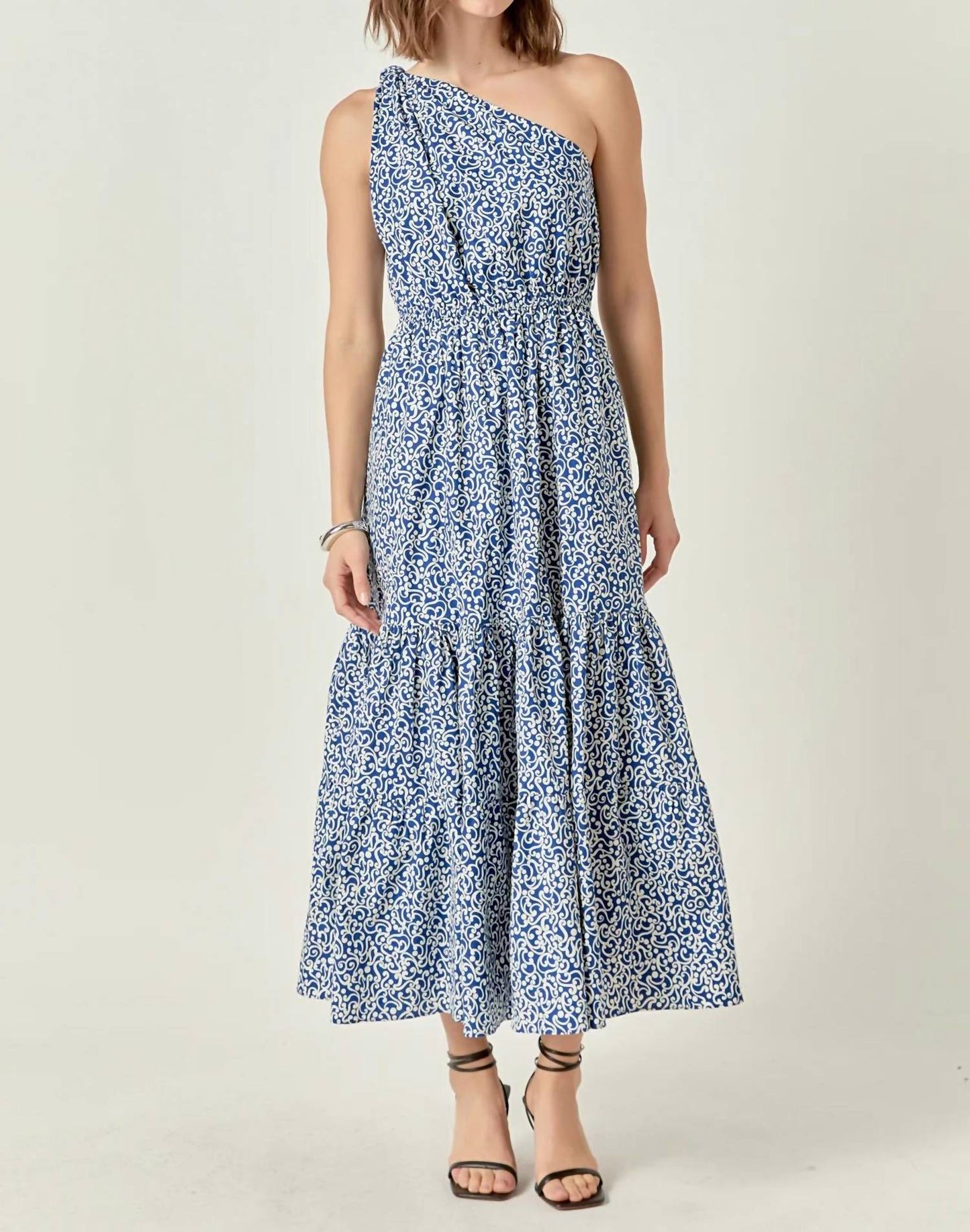 2.7 August Apparel - Print One Shoulder Maxi Dress