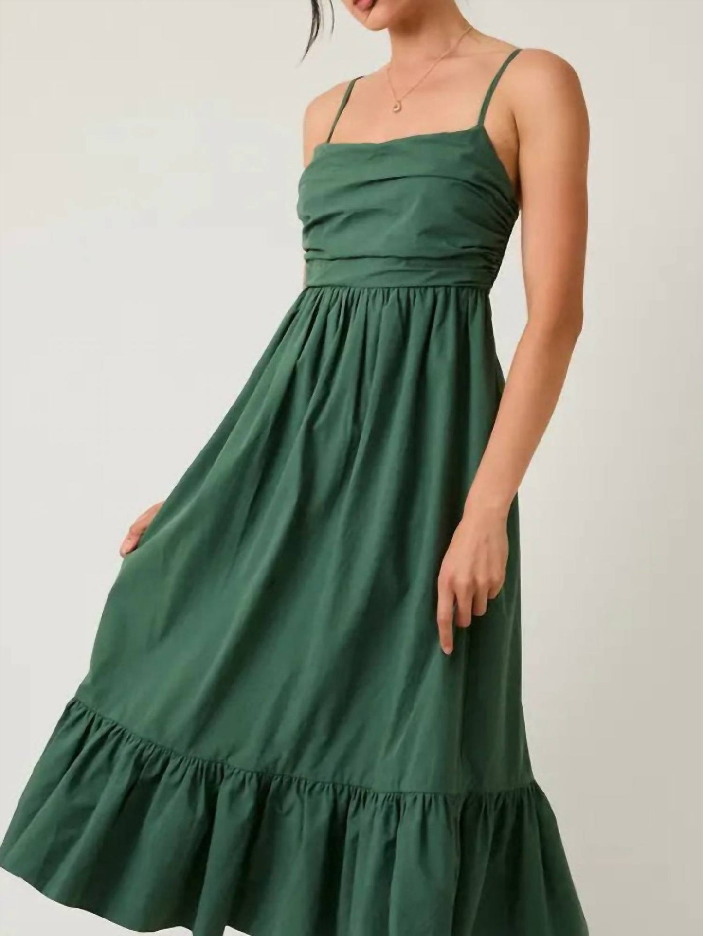 Sunday - Shirred Top Tiered Midi Dress