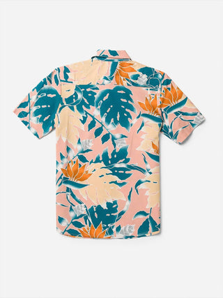 Volcom - Camisa de botões com estampa floral Leaf Pit Big Boys