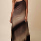 Miou Muse - Mariah Gradient Satin Sleeveless Midi Dress