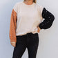 Bibi - A Pearly Affair Pearl Beaded Color Block Sweater