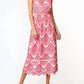 Adelyn Rae - Amelia Halter Embroidered Midi Dress