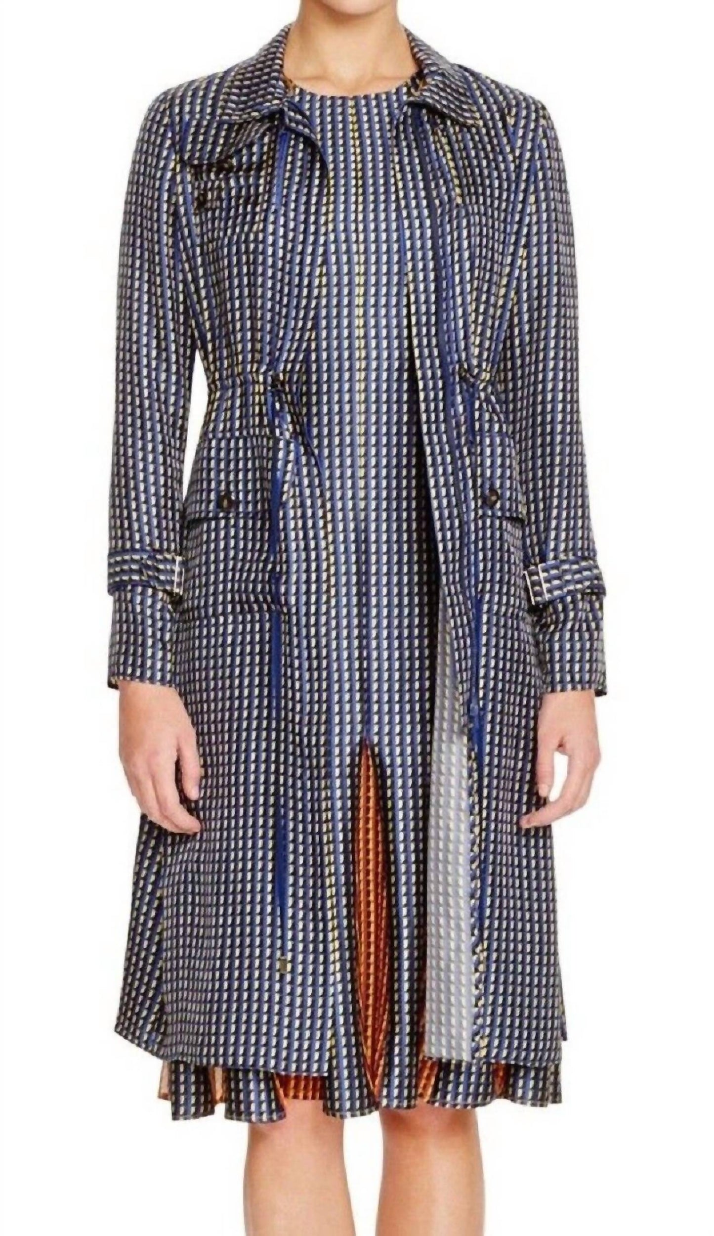 Hanley Mellon - Geo-Print Safari Silk Geometric Print Jacket