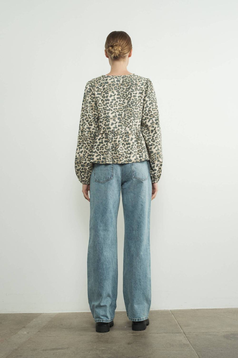 Aaron & Amber - Leopard Tie Front Blouse