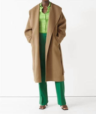 &amp; Outras Histórias - Casaco de lã com gola xale grande