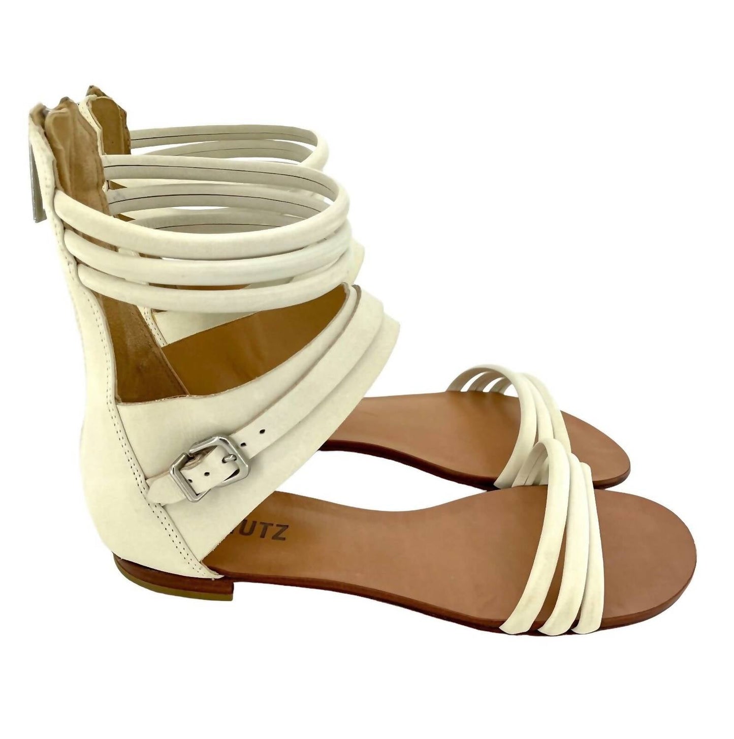 Schutz - Women's Soft Leather Strappy Gladiator Flat Sandals