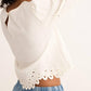 Z Supply - Ambroise Eyelet Long Balloon Sleeves Top