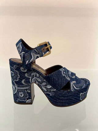 Etro - Sandália Plataforma Jacquard
