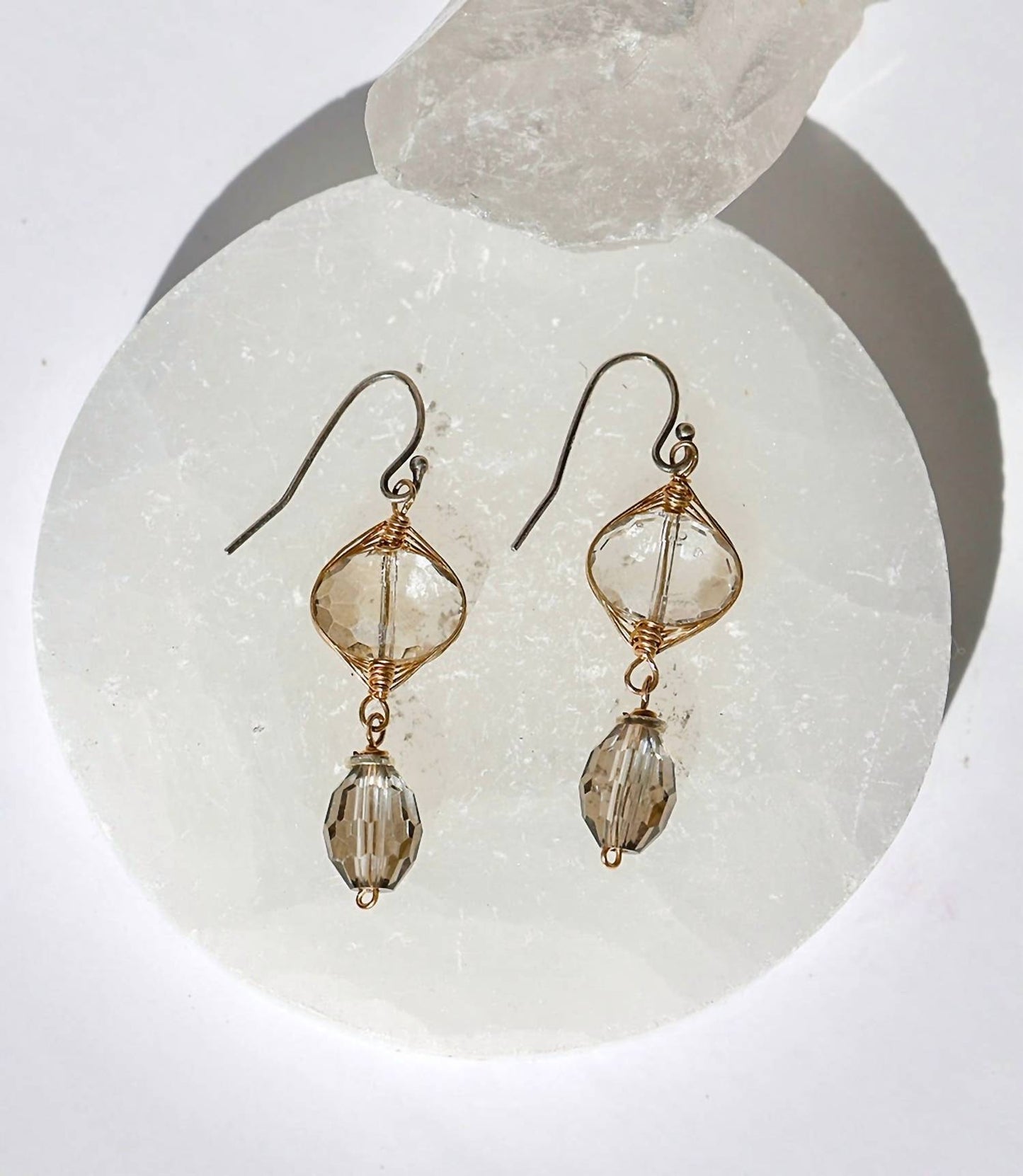 Anne Vaughan - Women's Smokey Quartz Dangle Earrings