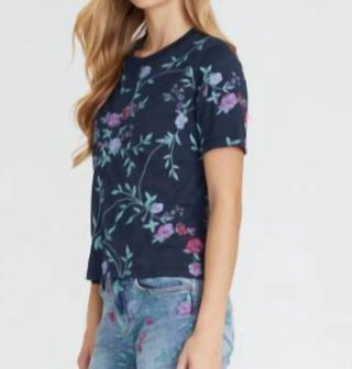 Driftwood - Cordiela Navy Embroidered Tee