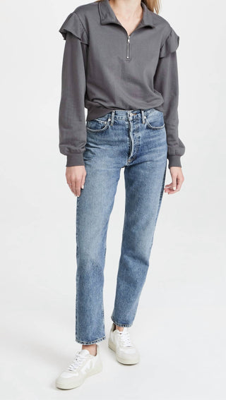 Z Supply - Pulôver Nora com meio zíper