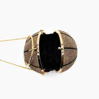 Like Dreams - Bolsa de basquete feminina com strass e alça de ombro