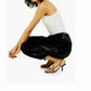 Topshop - High Rise Waist Ties Sequin Crop Jogger