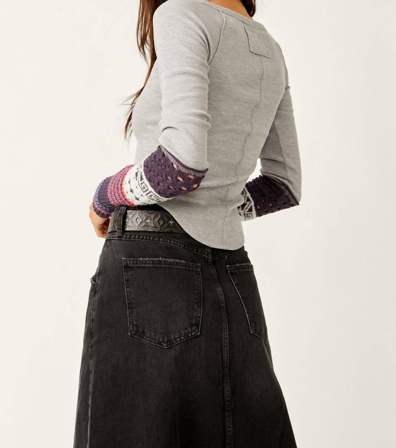 Free People - We The Free Cozy Craft Cuff Long Sleeve V-neck Top