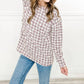 Heimish Usa - Puff Sleeve Houndstooth Sweater