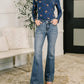 Judy Blue - High Waist Flare Tummy Control Double Button Waist Band Jeans
