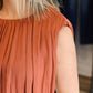 Steve Madden - Milana Satin Bubble Top With Shoulder Pads