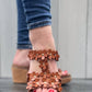 Corkys Footwear - Women's Flower Trim Wedge Sandals