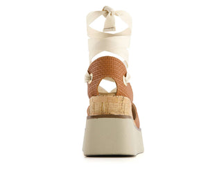 Andrea - Sandálias femininas plataforma com cadarço e salto agulha